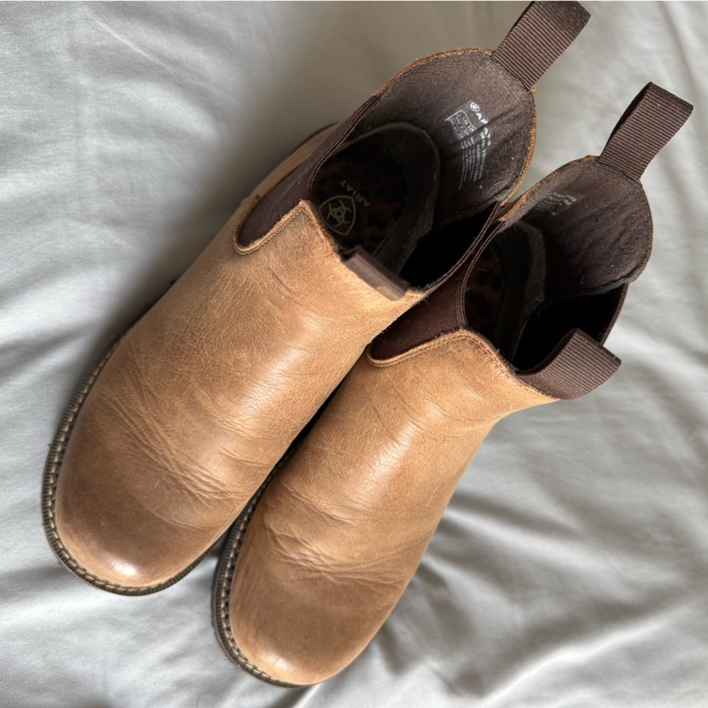 Ariat Tan Leather Ankle Boots